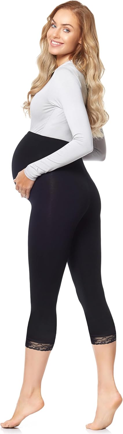 Thumbnail 1 de Be Mammy 3/4 Umstandsleggings aus Viskose (BE20-161) – bequem & elegant für die Schwangerschaft