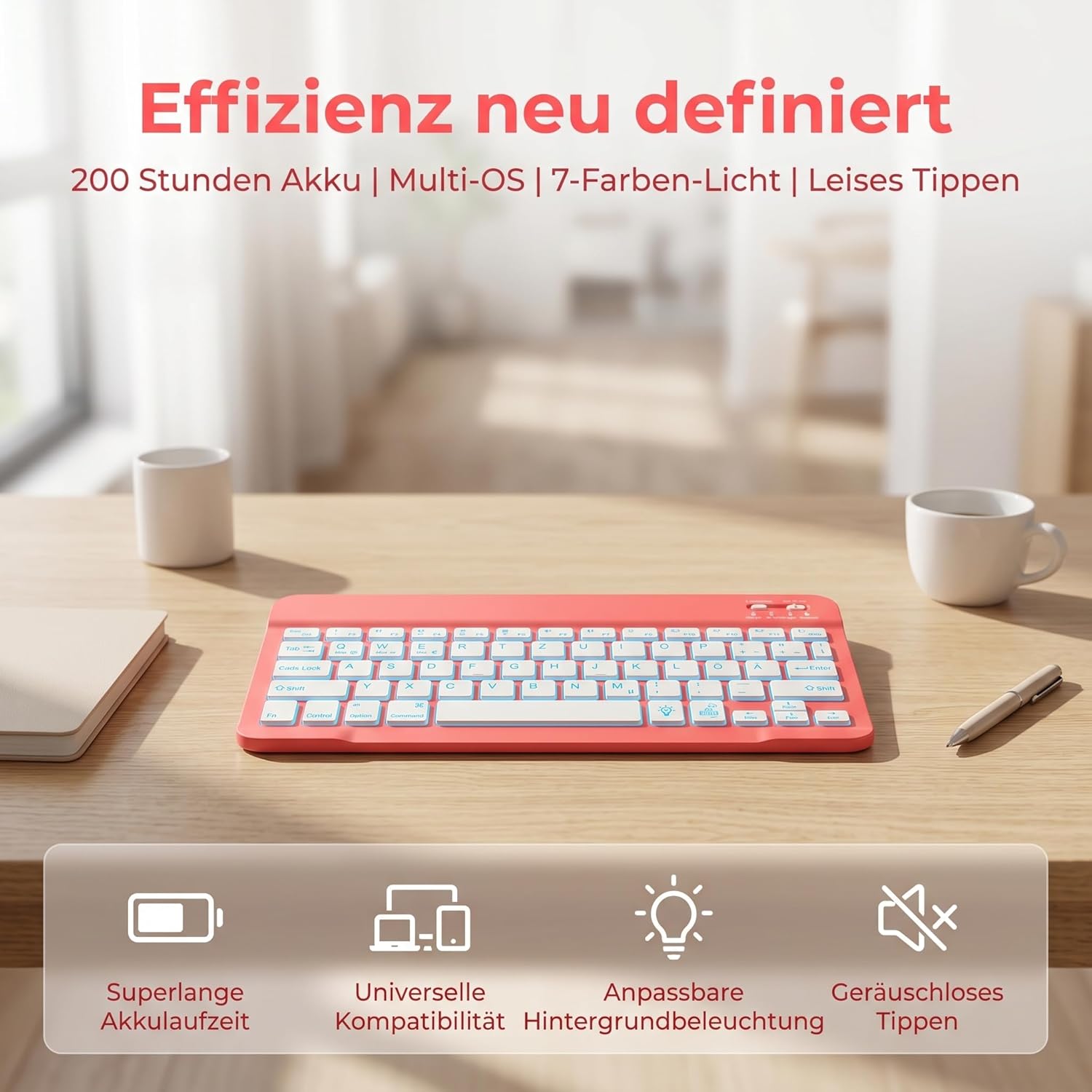 Detalle 2 de iPad Tastatur-Hülle A16 mit 7 Farben