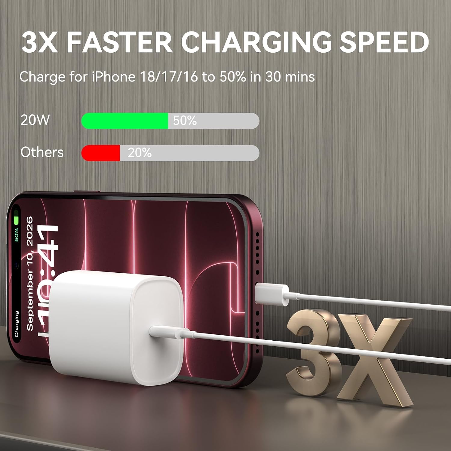 Detalle 2 de iPhone 17 Charger 10 ft Fast Charging