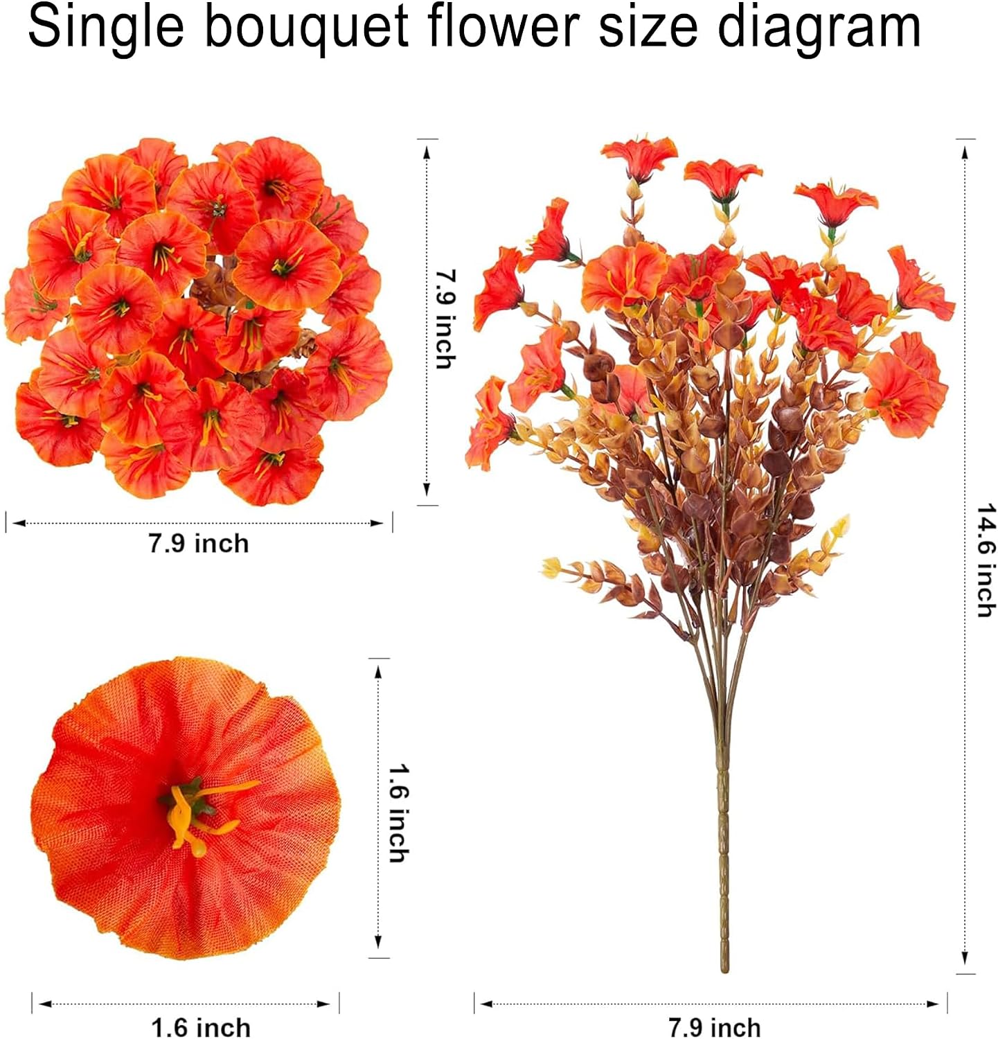 Thumbnail 2 de Morning Glory Outdoor Artificial Flowers 16 Pack