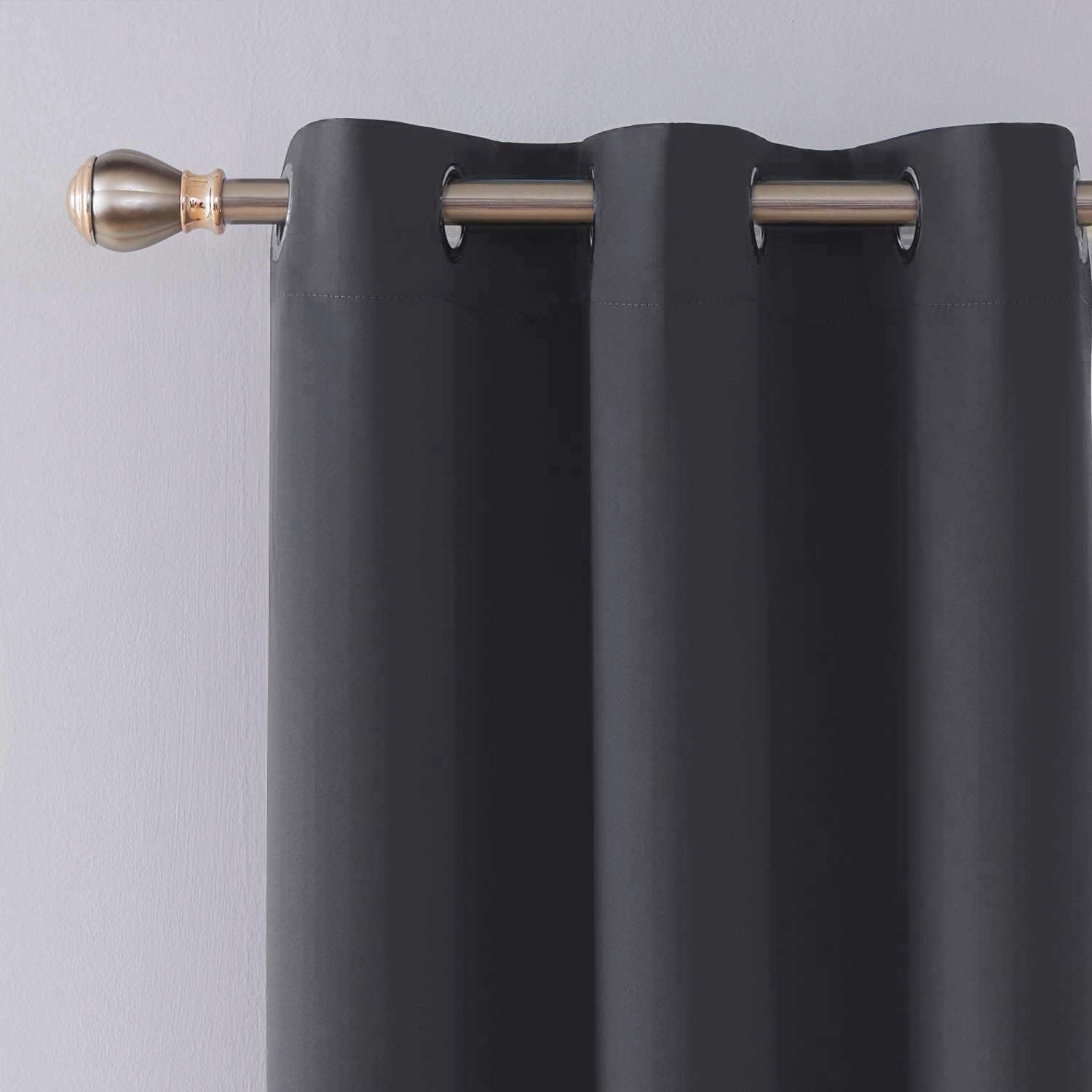 Thumbnail 3 de AR Ware Charcoal Blackout Curtains – 2 Panels, Eyelet Thermal, 66 x 72 inches