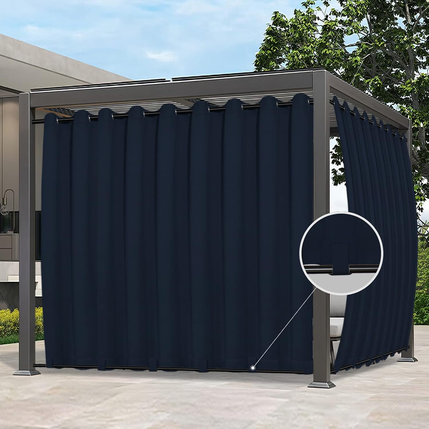 Detalle de Easy-Going Outdoor Curtain, 54 x 120 Inches
