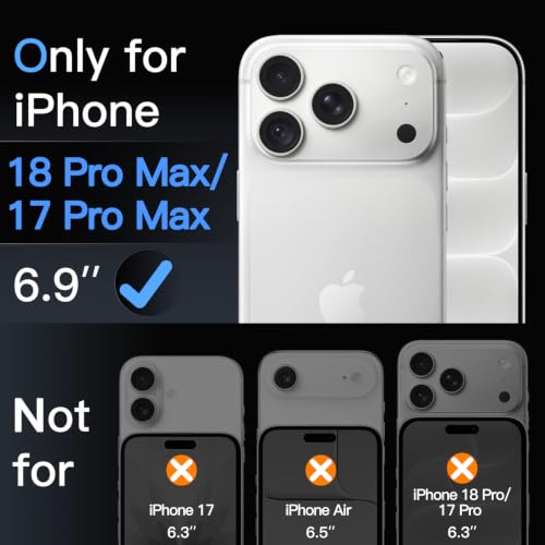 Detalle de JETech Verre Trempé pour iPhone 18 Pro Max/17 Pro Max, lot de 3, 9H
