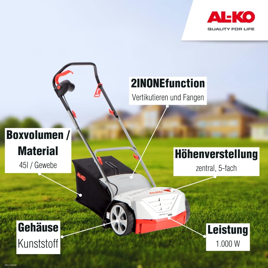 Detalle 2 de Scarificatore elettrico AL‑KO 32.5 VE Basic Care Classic (32 cm, 1.000 W) con raccolta