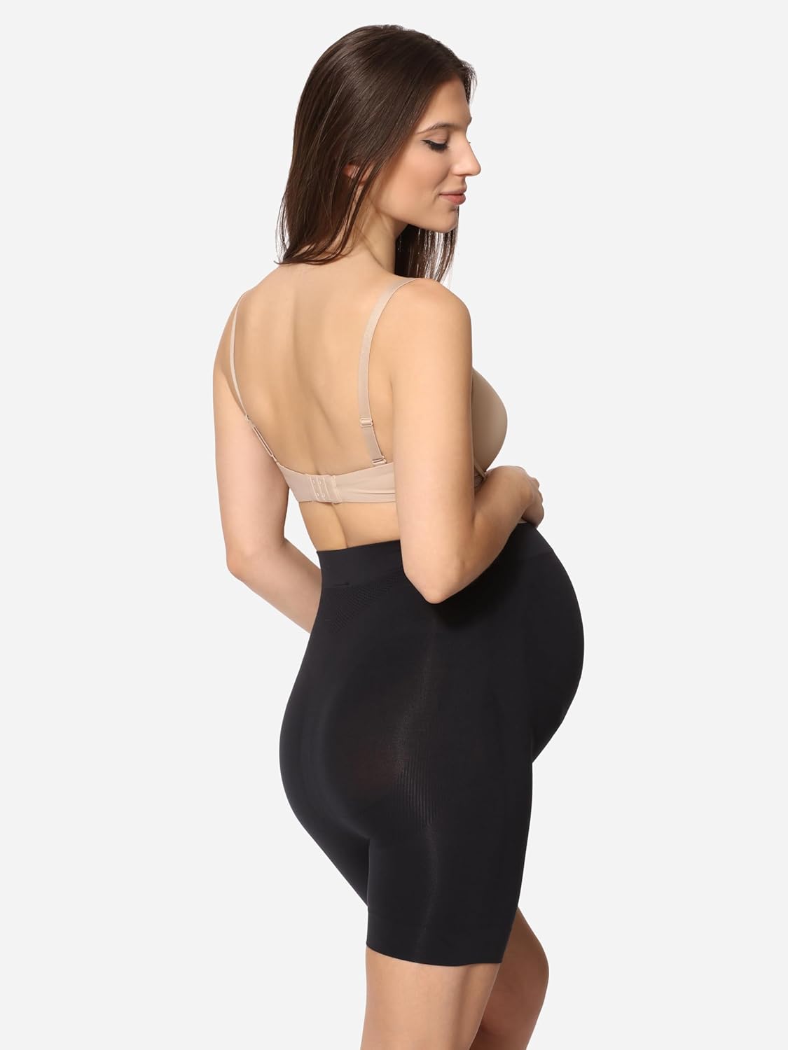 Thumbnail 3 de Be Mammy Pantaloni premaman corti 06/15 con aloe e jojoba, cintura alta