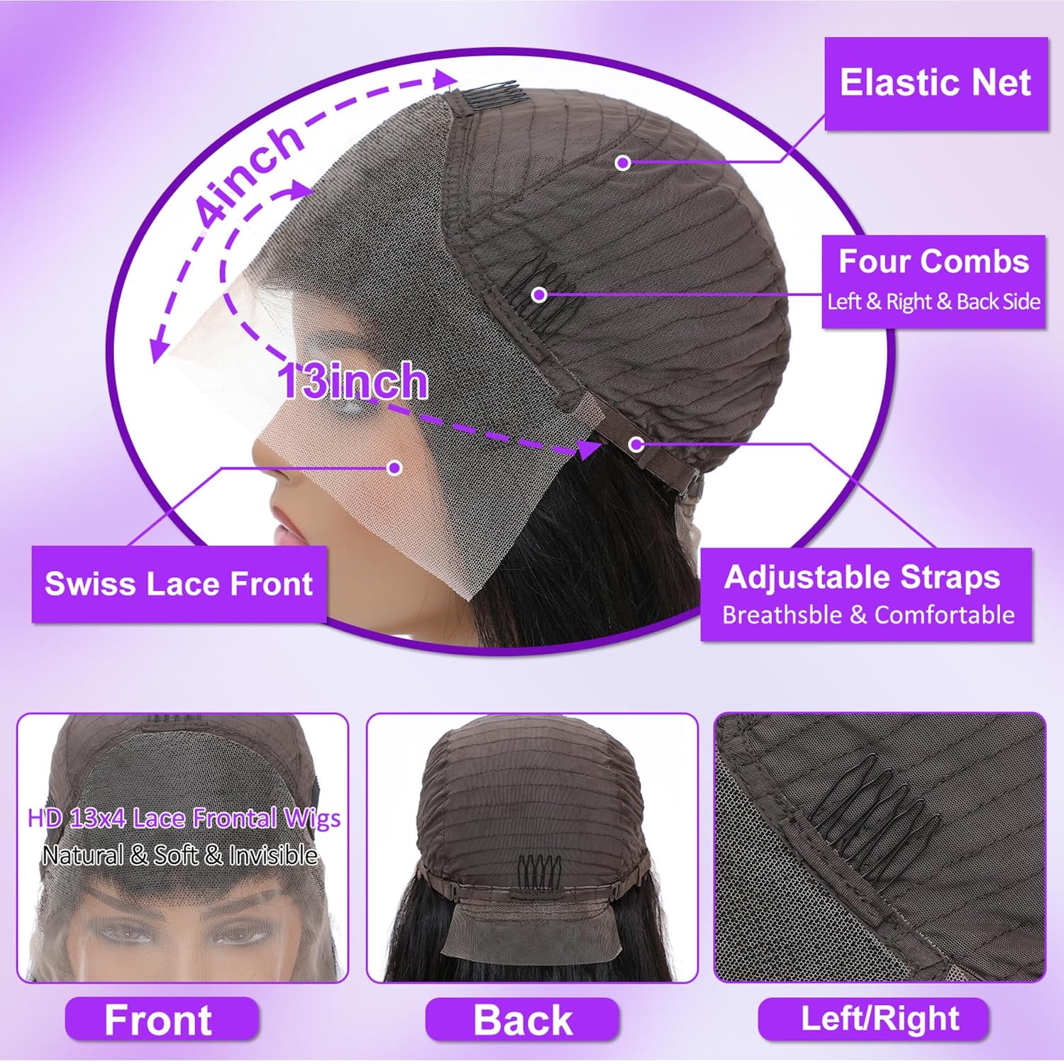 Thumbnail 4 de NKTU Deep Wave Lace Front Wig 180 Density