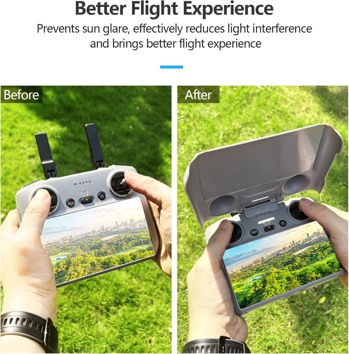 Thumbnail 2 de FPVtosky Lito X1/Mini 5/4 Pro RC-2 Paraluce 3-in-1 con protezioni e cordicelle per DJI RC 2