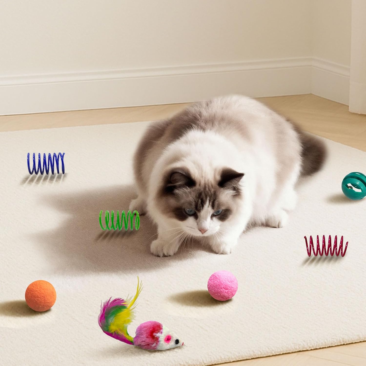 Thumbnail 6 de YULOYI 36 Pcs Interactive Cat Toys Set for Indoor Cats – A Complete Play Pack to Fight Boredom