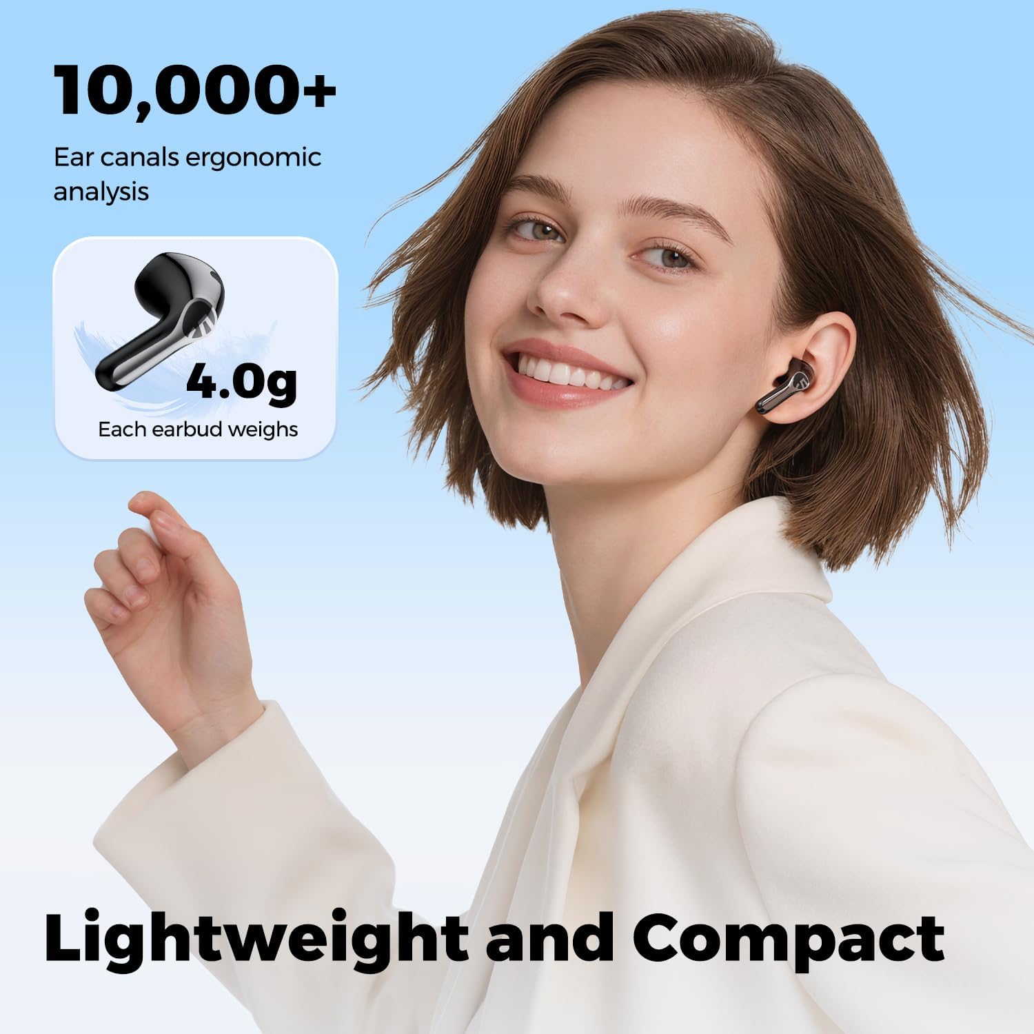 Thumbnail 4 de SoundPEATS Air6 HS LDAC Semi-In-Ear Wireless Earbuds with 45H Battery, Hi-Res Audio & Spatial Sound (Bluetooth 6.0) – Black