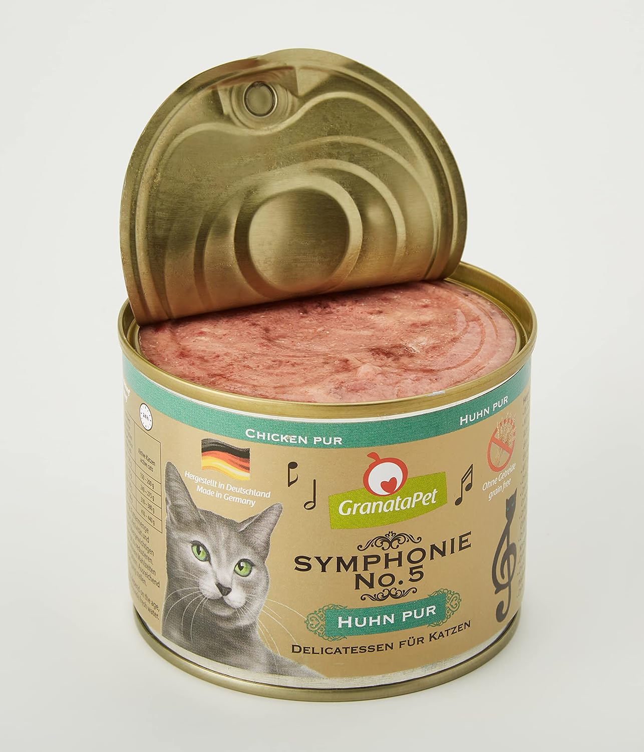 Detalle de GranataPet Symphonie No. 5 Huhn PUR – Delikates Nassfutter für Katzen, 6 × 200 g