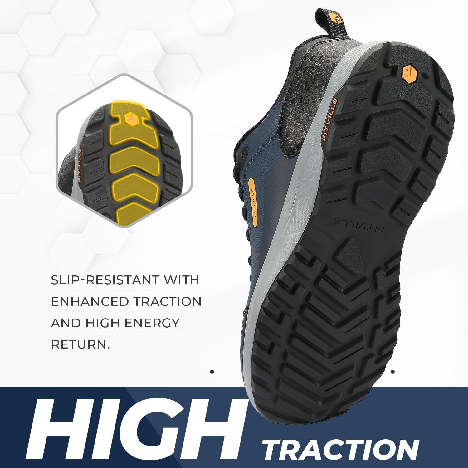 Thumbnail 4 de FitVille Men’s Extra Wide Fit Walking & Hiking Shoes (lightweight trainers)