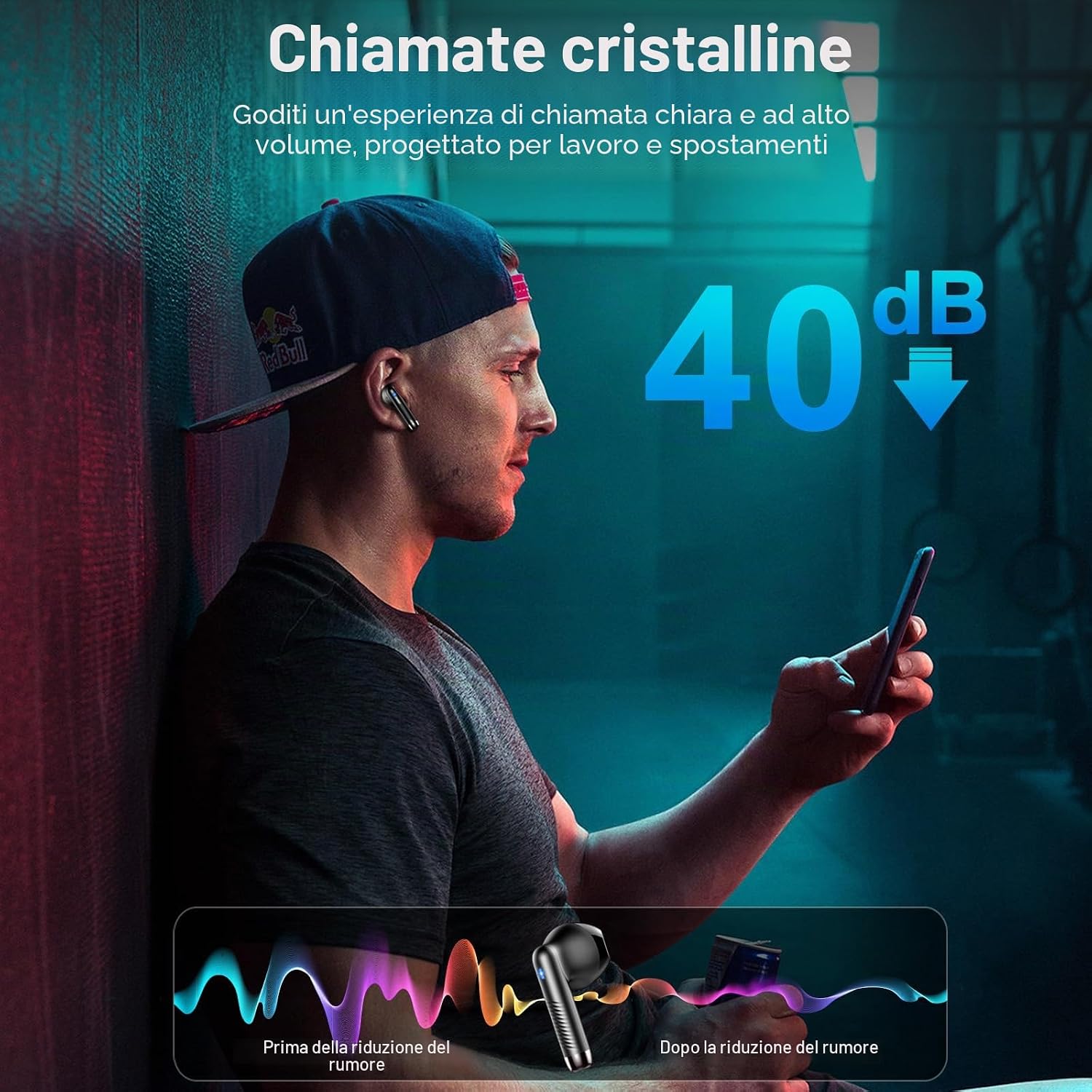 Thumbnail 2 de Renimer 2026 Cuffie Bluetooth 5.4: audio HiFi, 55 ore di autonomia e controllo touch