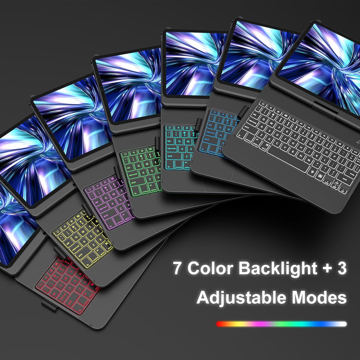 Detalle de KBCASE Keyboard Case for iPad 10th & 11th Gen with 360° Rotatable Keyboard and Trackpad (UK Layout)