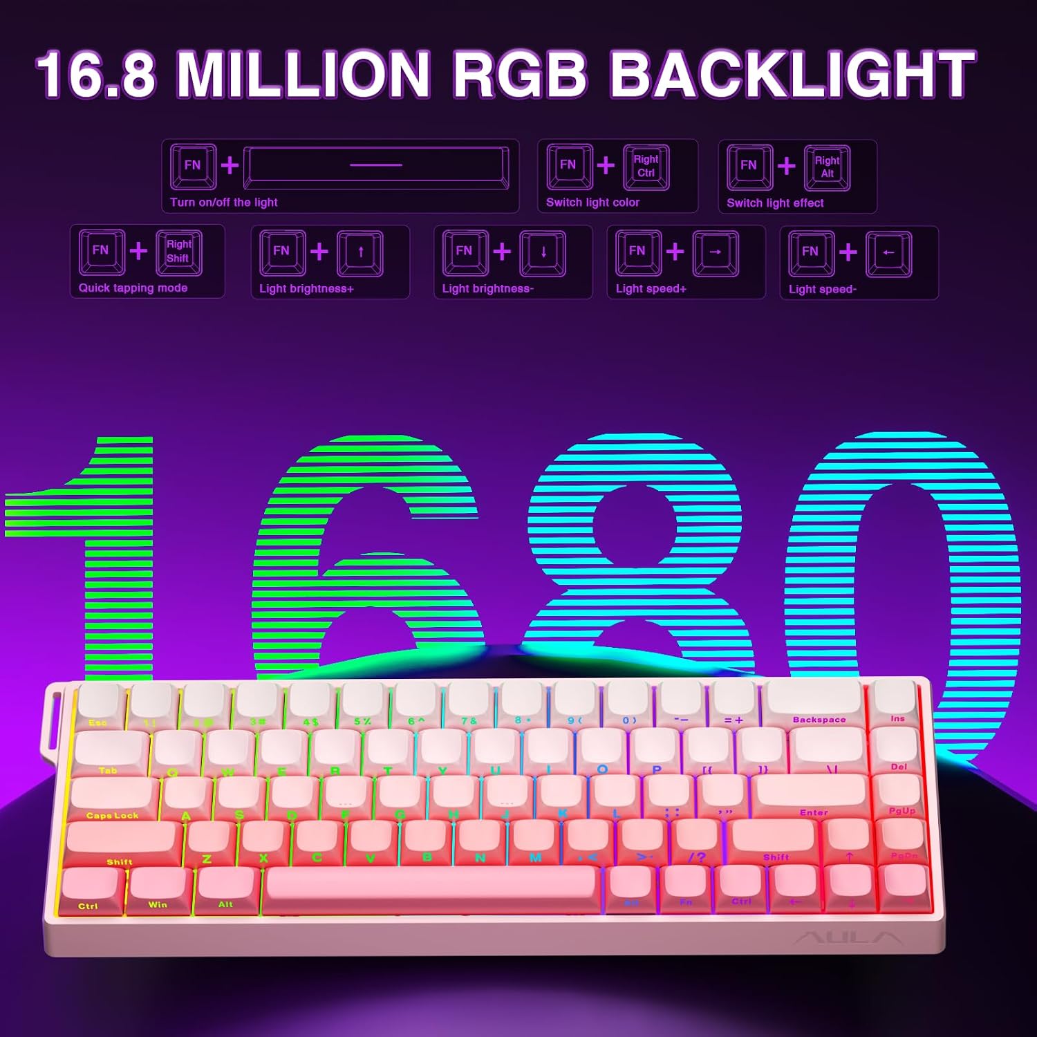Thumbnail 5 de AULA WIN68 HE Hall Effect 8000Hz RGB keyboard