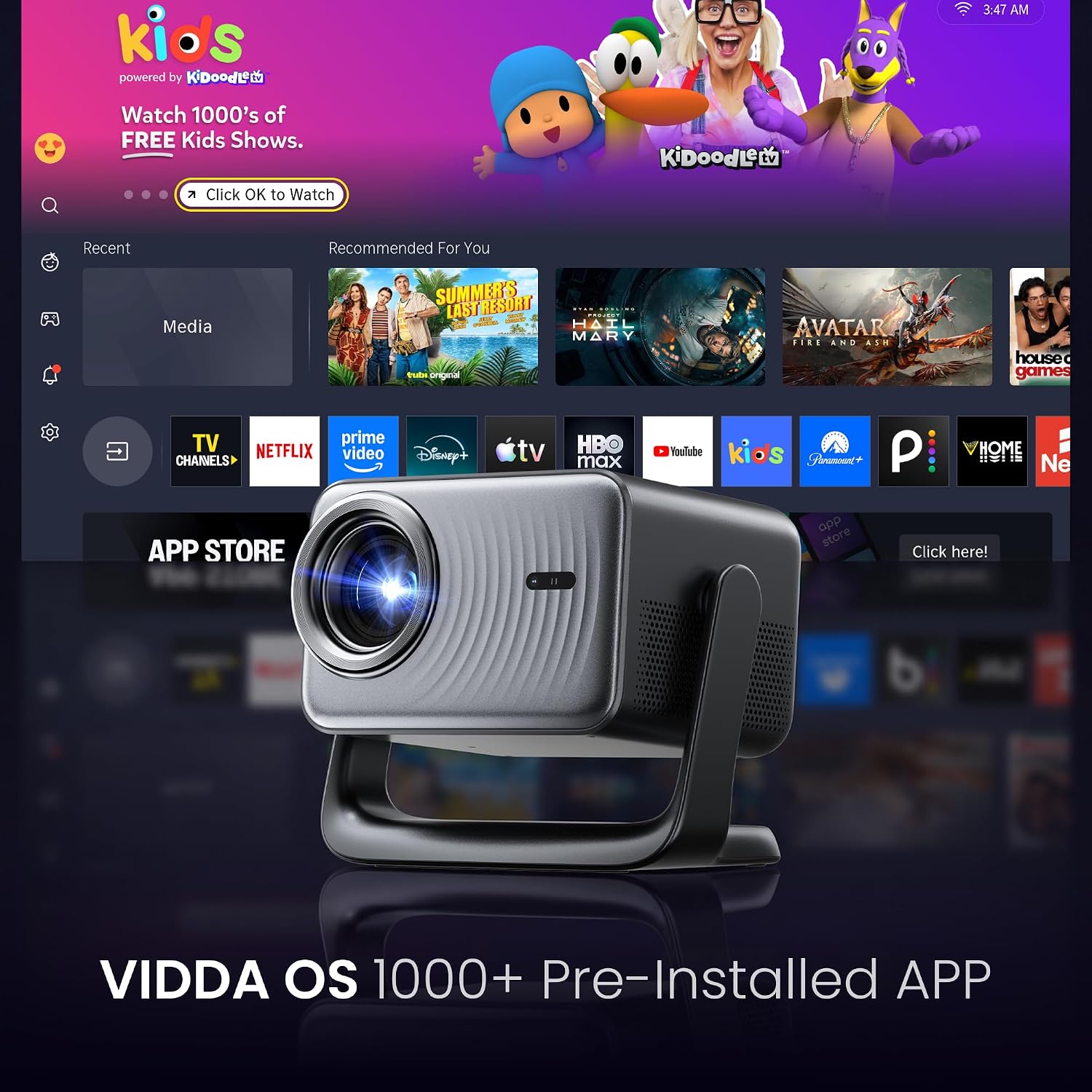 Detalle de Dangbei N3 Max 1080p Projector with 4K Decoding and VIDAA OS