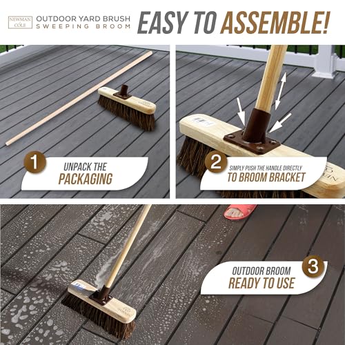 Detalle 2 de Newman and Cole 12” Yard Brush Heavy Duty Outdoor Garden Broom