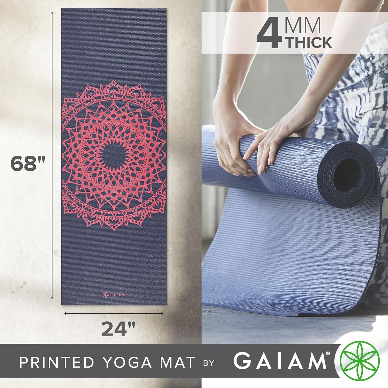 Detalle 2 de Gaiam Print Yoga Mat for Yoga & Pilates ๐งโ