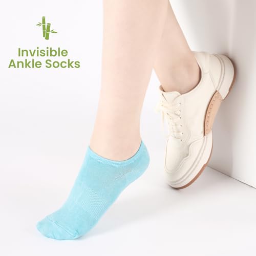 Detalle de Niofind Bamboo Trainer Socks for Women and Men – No Show Low Cut Invisible Socks with Non-Slip Heel Grip (Multipack)