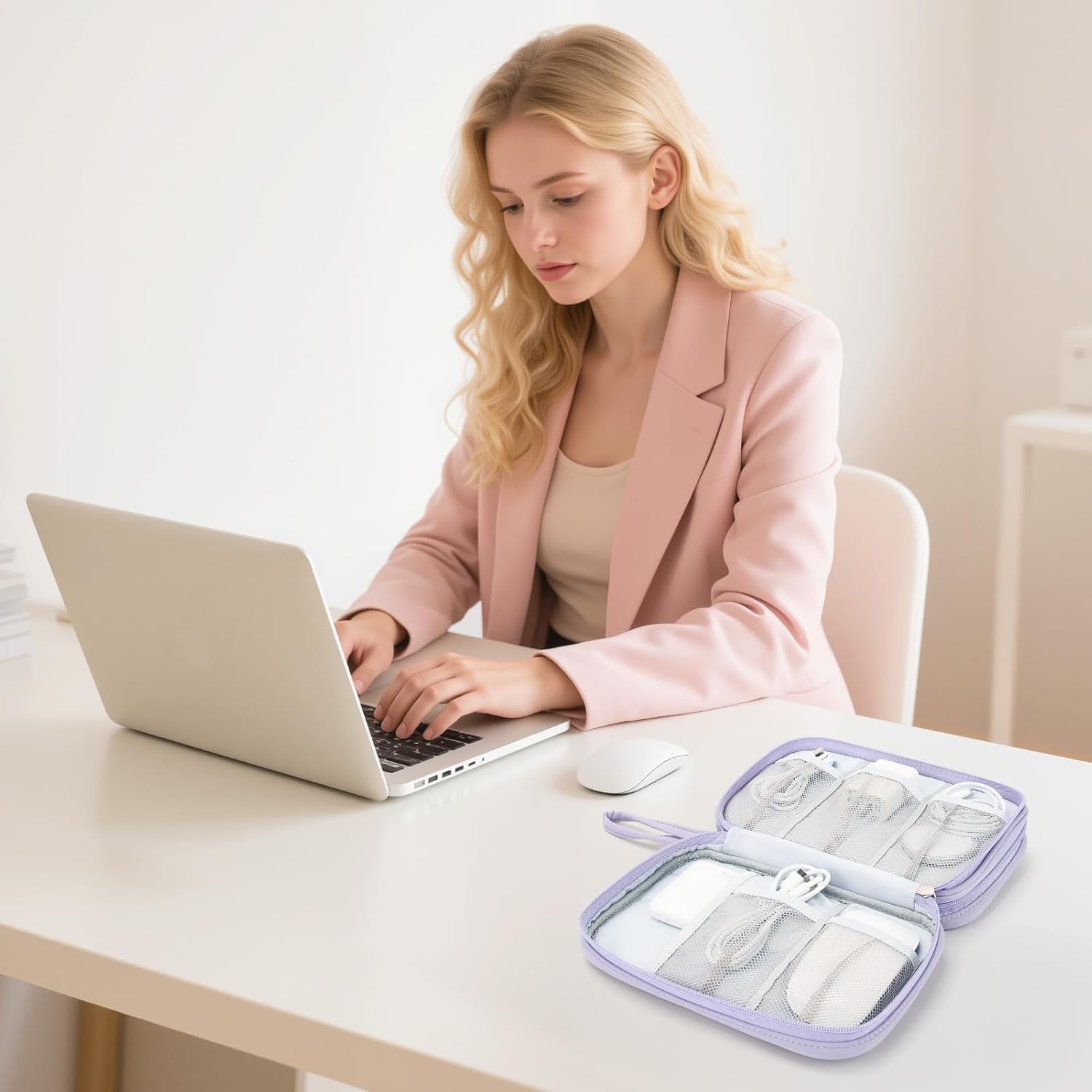 Thumbnail 6 de Skycase Kabeltasche Organizer (klein) für USB, Powerbank, Ladekabel & Zubehör – Pale purple