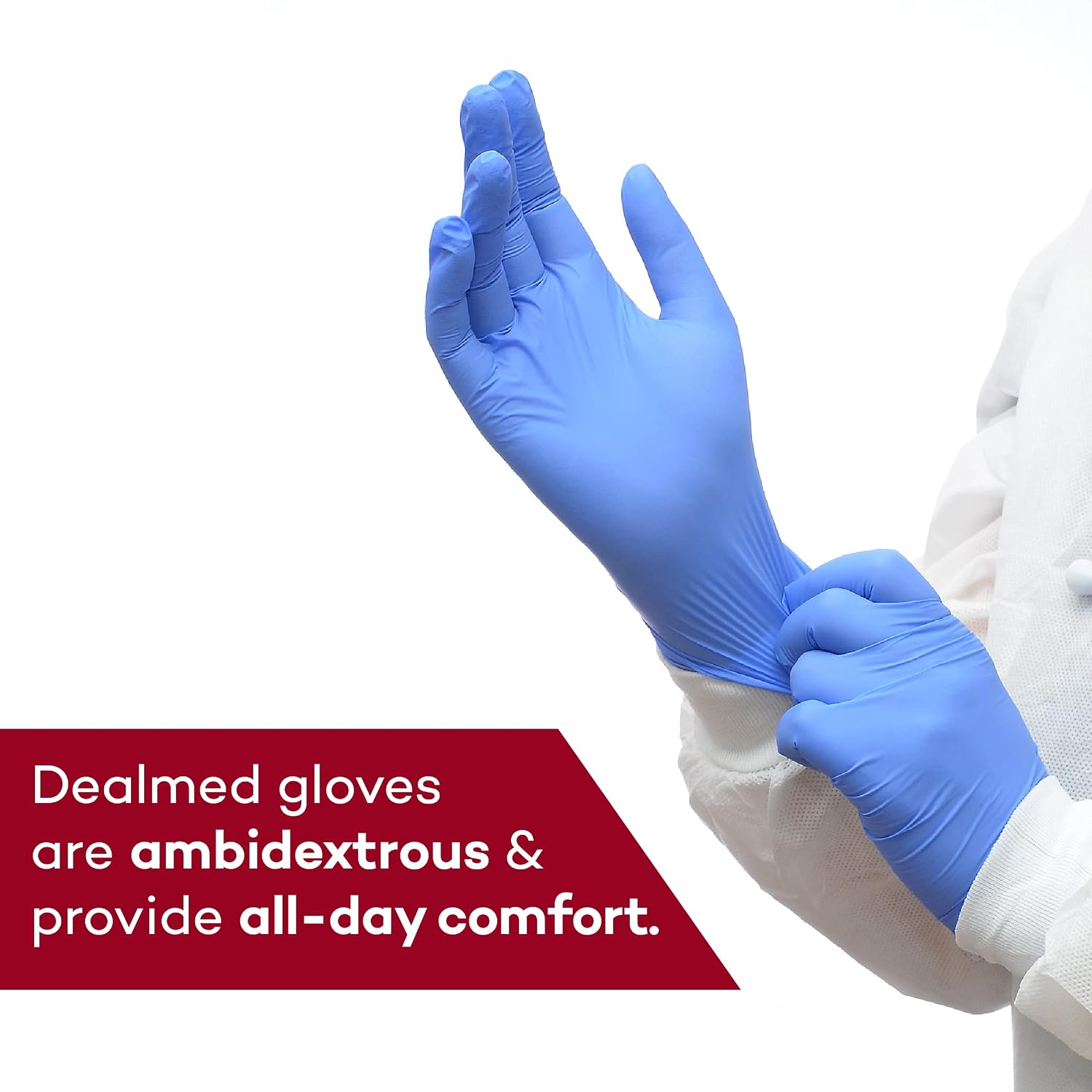 Thumbnail 3 de Dealmed Medical Exam Gloves – 200 Count Large Nitrile Gloves (Latex-Free, Ambidextrous)