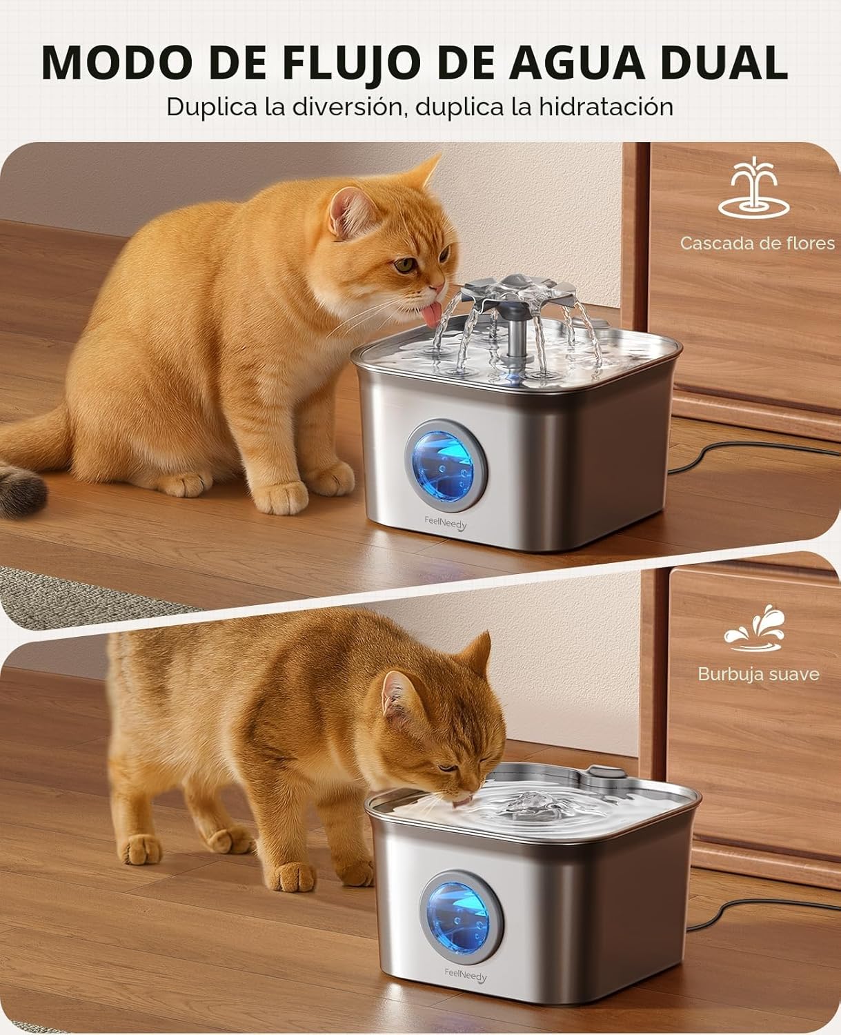Thumbnail 5 de FEELNEEDY 2.8L Fuente para gatos