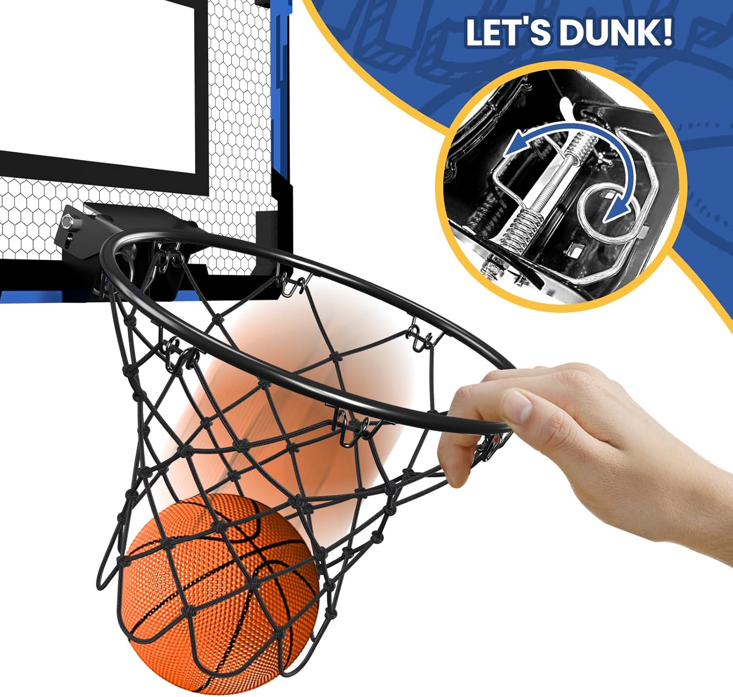 Detalle 2 de QDRAGON Mini Basketball Hoop 3 balls