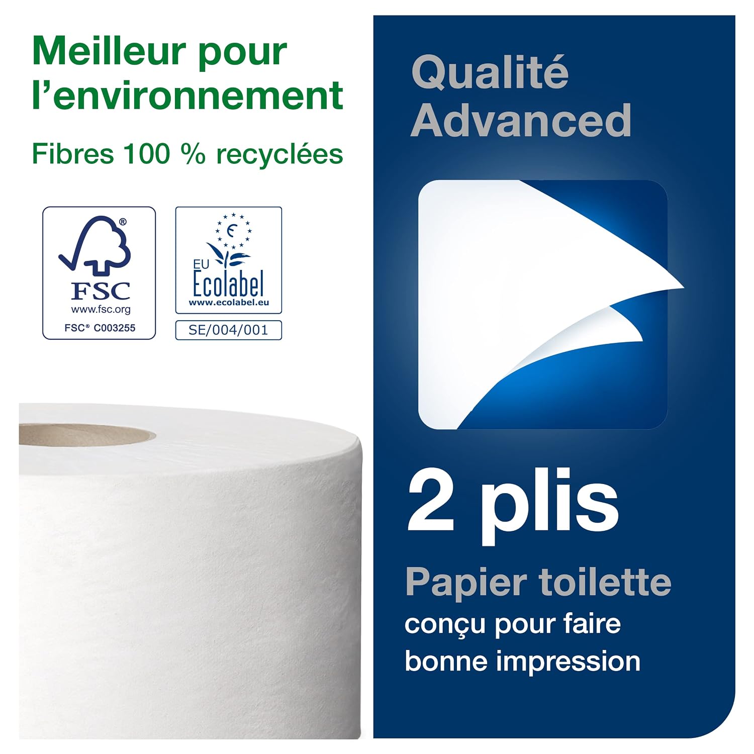 Detalle de Tork Papier Toilette mini Jumbo T2 12x180 m 2 plis
