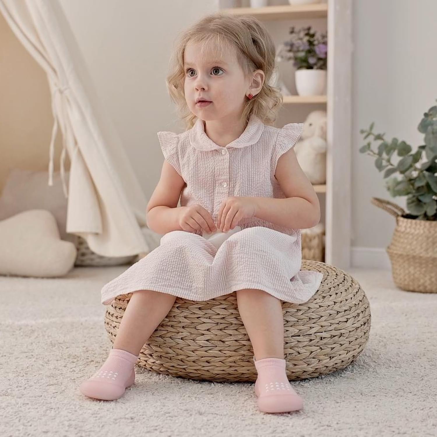 Thumbnail 1 de Bearbay Baby Walking Sock Shoes: Non-Slip, Breathable Slippers for Infants