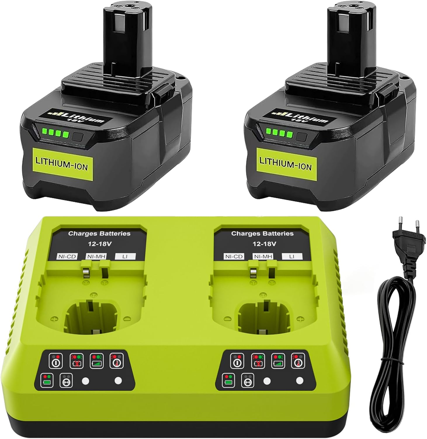 Detalle de Ryobi 18V Ersatzakku 5,5Ah, 2er-Set