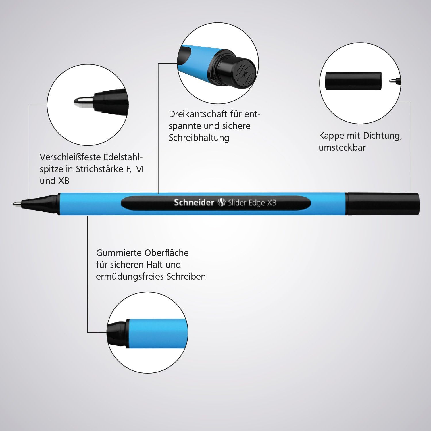 Thumbnail 6 de Schneider Slider Edge XB Kugelschreiber – 10er Pack, blau, Dreikant-Stift