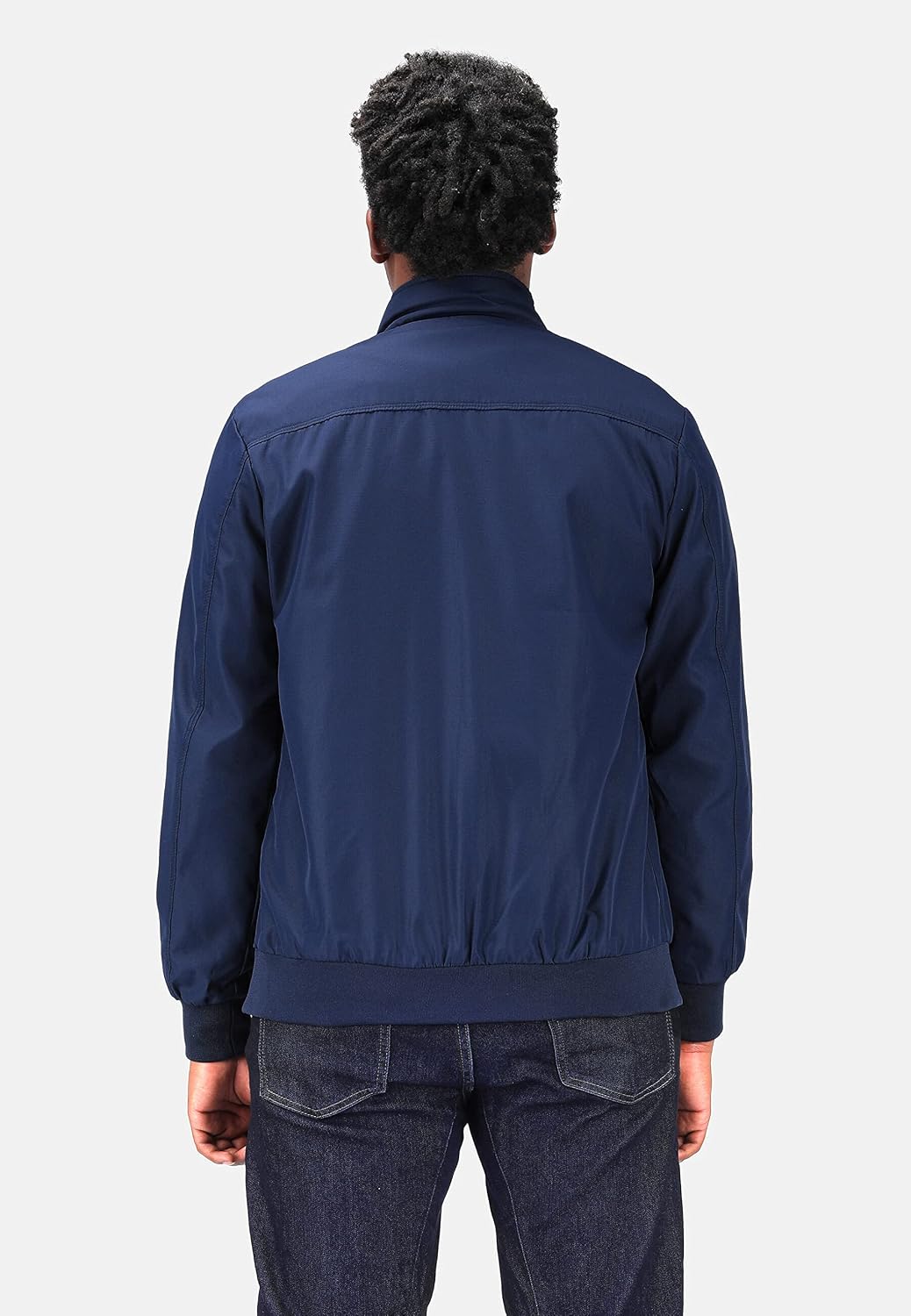 Detalle de YOUTHUP Giacca leggera estiva da uomo stile bomber con zip e colletto coreano