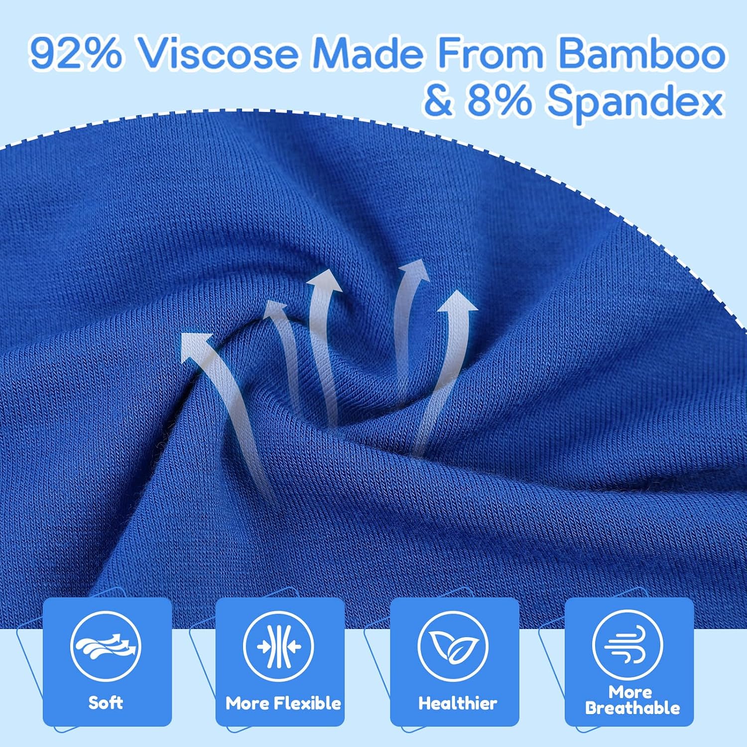 Detalle 1 de BAMBOO COOL Boys' Boxer Briefs, Bamboo Viscose