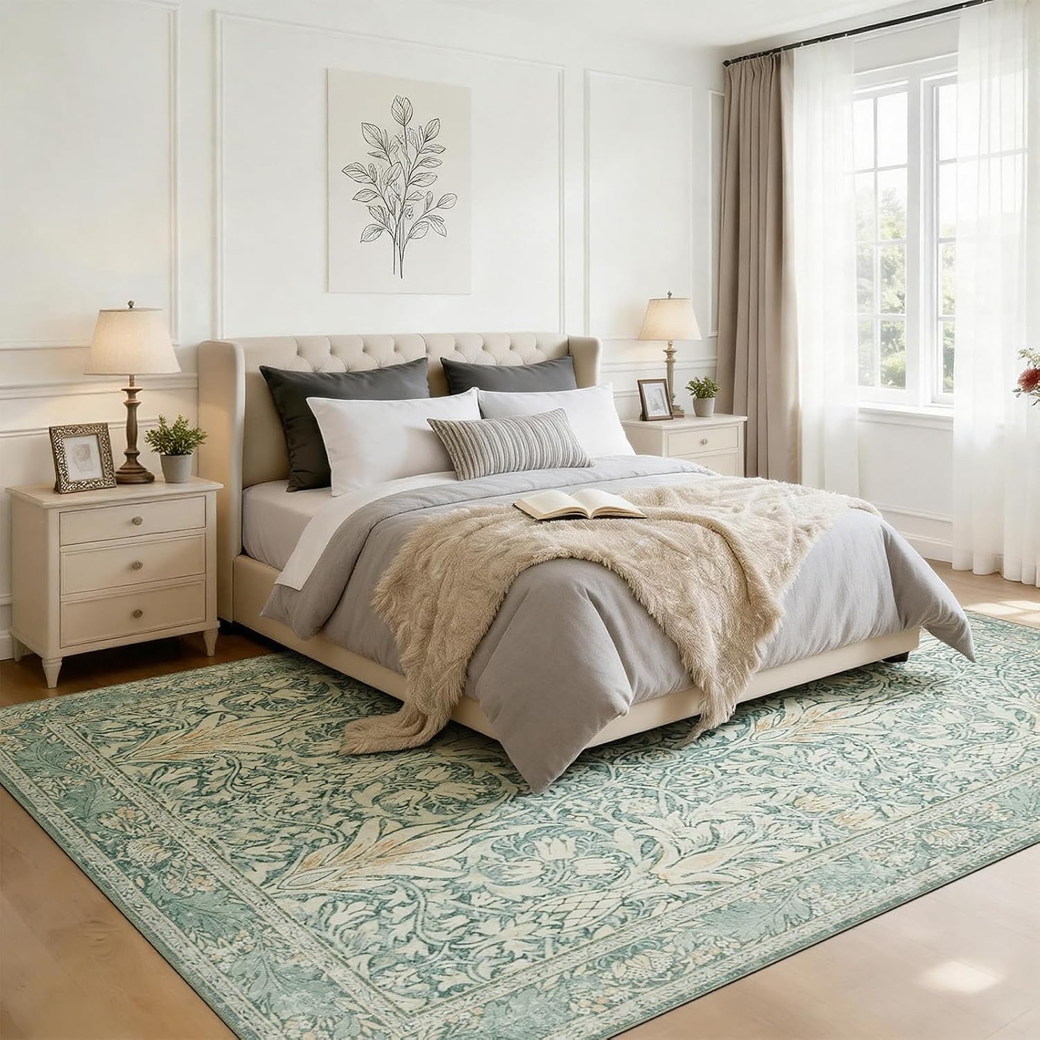 Detalle 2 de Vintage Floral area rug 5x7