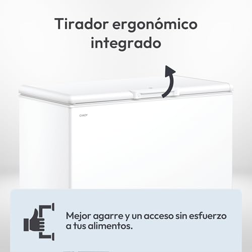Detalle de Candy CCHH 3012E: Congelador arcón horizontal 300 L con bomba de inverter y cerradura
