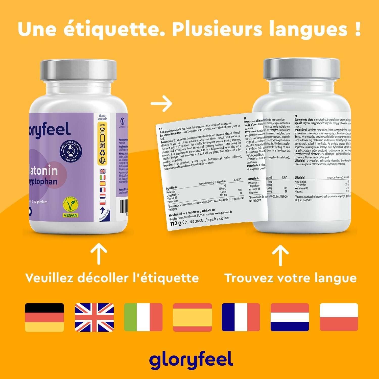Thumbnail 5 de Complexe Mélatonine L-Tryptophane 240 gélules