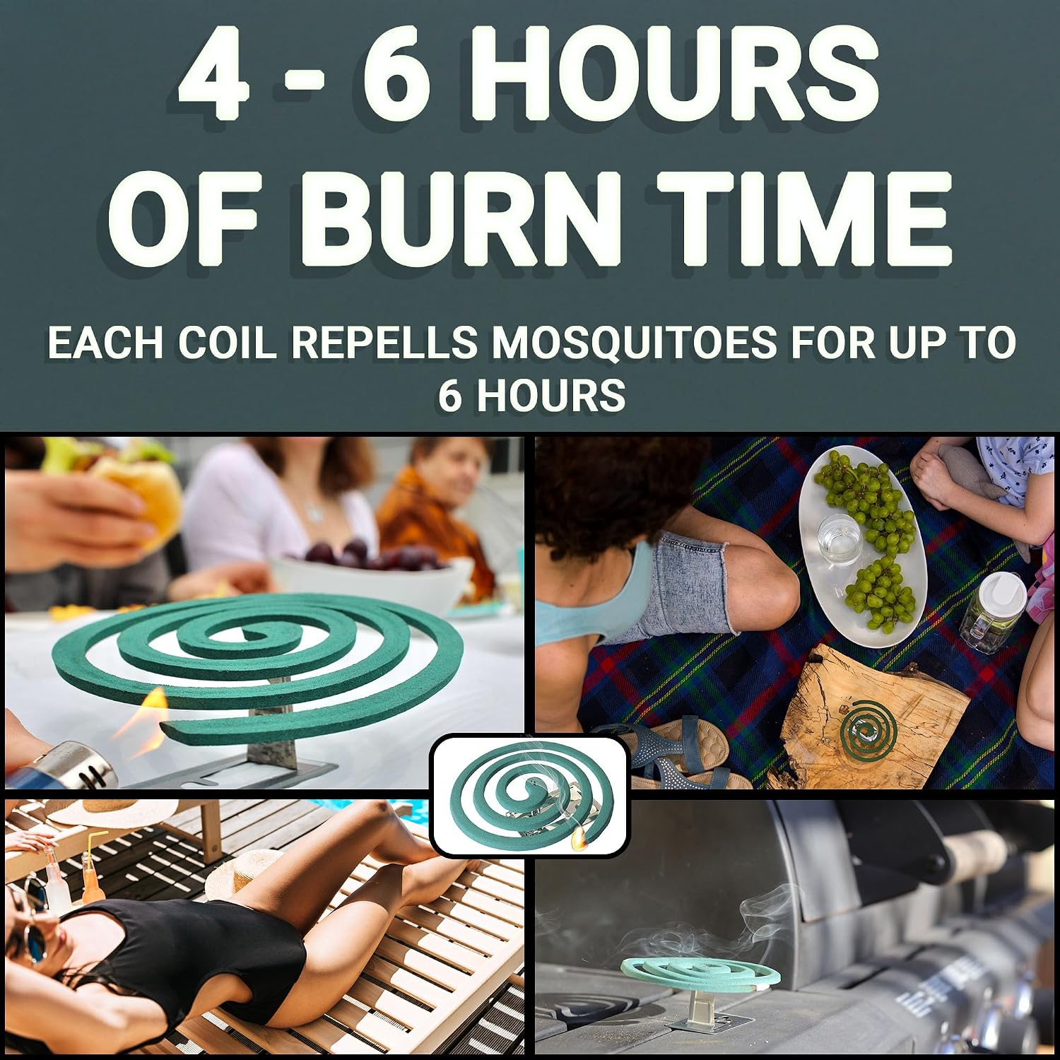 Thumbnail 6 de W4W Mosquito Repellent Coils — Outdoor Use, 12 Coils & 6 Stands (3 Pack)