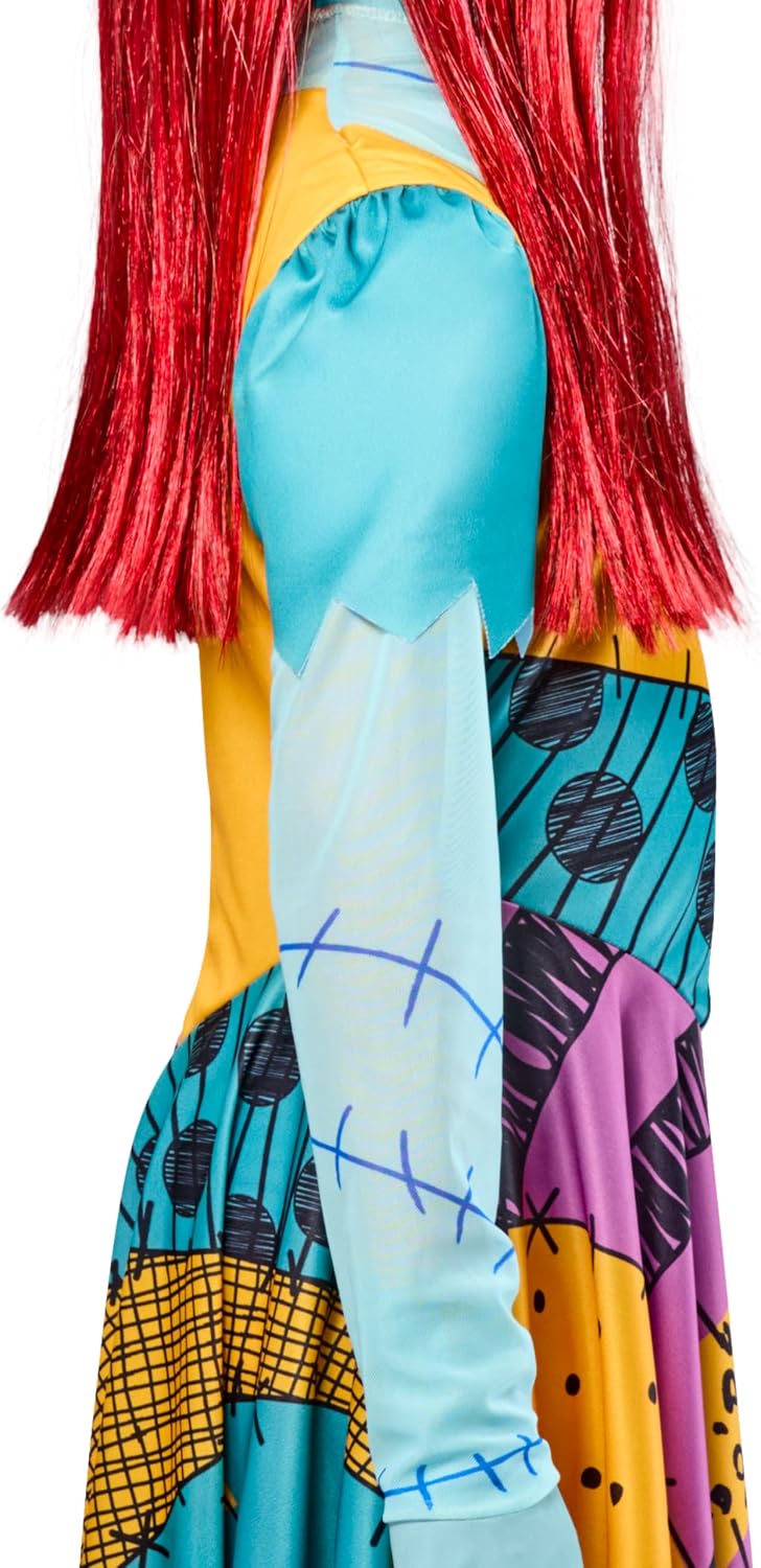Detalle de Party City Sally Costume Dress for Kids, Printed Tights, Size Small (6/7)