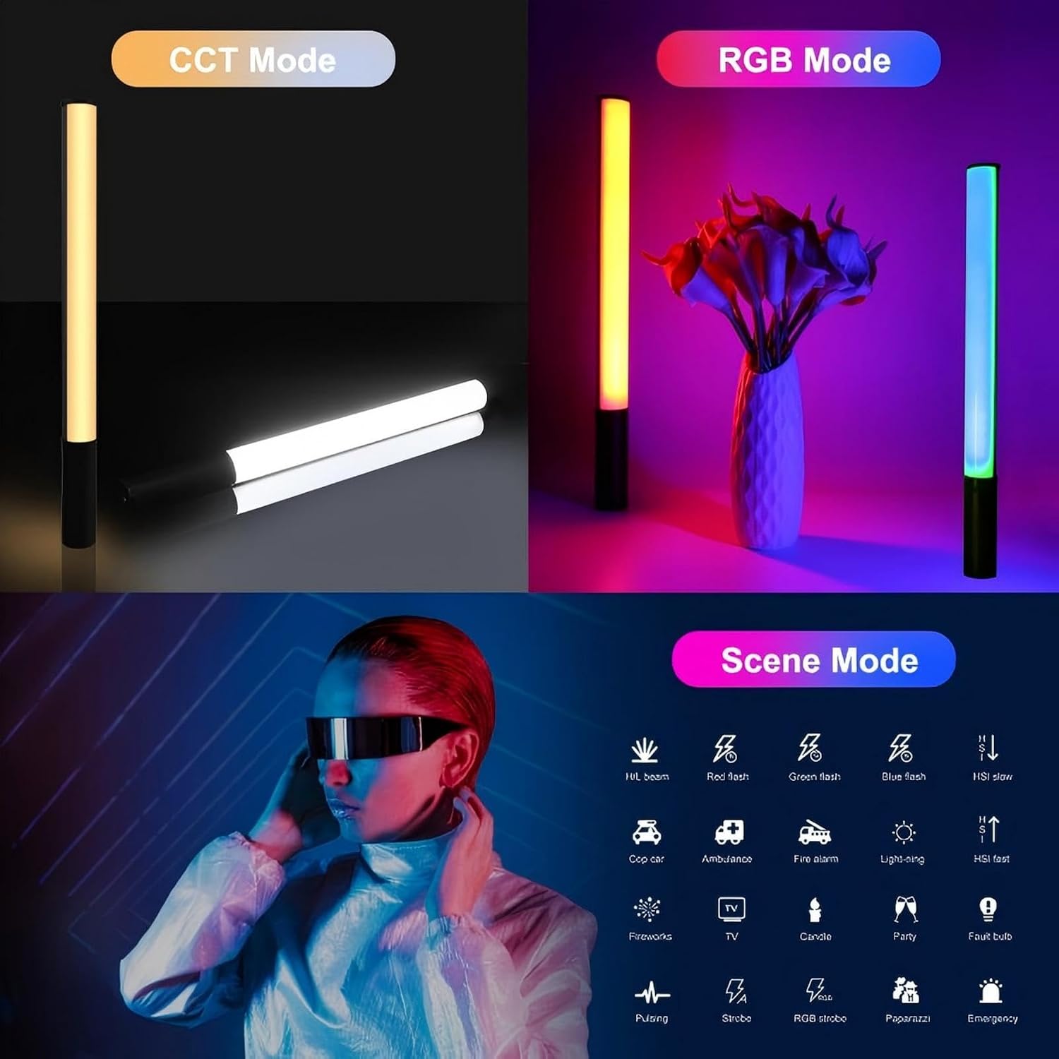 Detalle 1 de PULUZ RGB Light Stick 46cm
