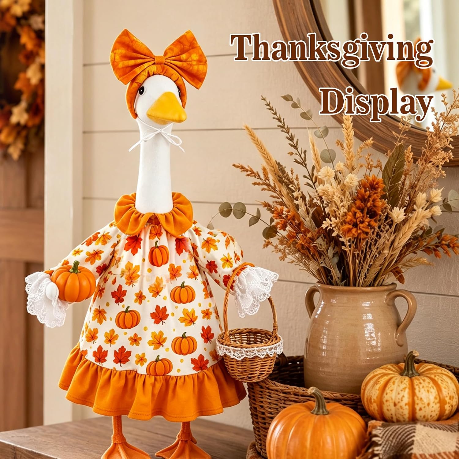 Thumbnail 2 de GDICVNQ MTE02 Autumn Maple Leaf Goose Outfit, Orange Dress and Headband