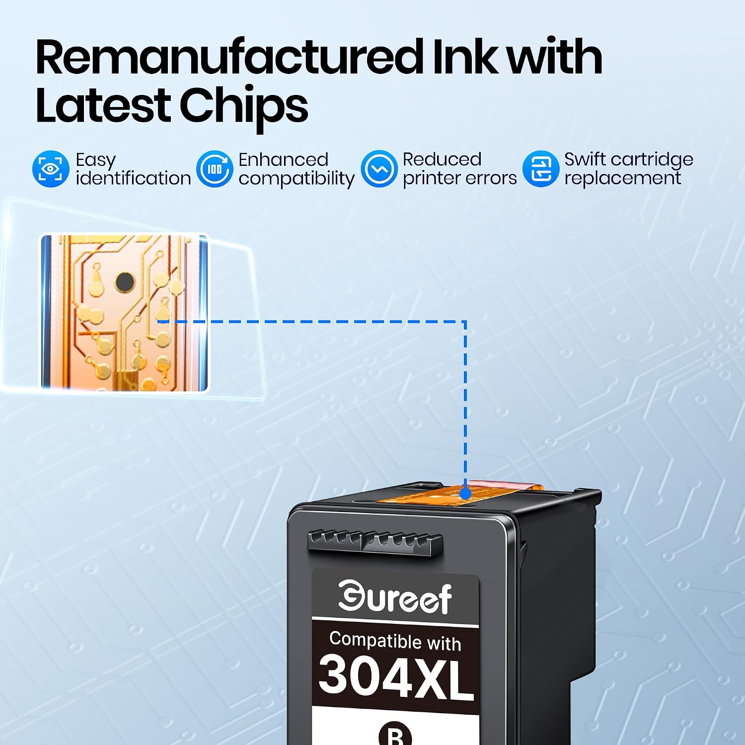 Thumbnail 3 de Gureef 304 XL Black & Colour Ink Cartridges Twin Pack for HP DeskJet/Envy – 304 XL