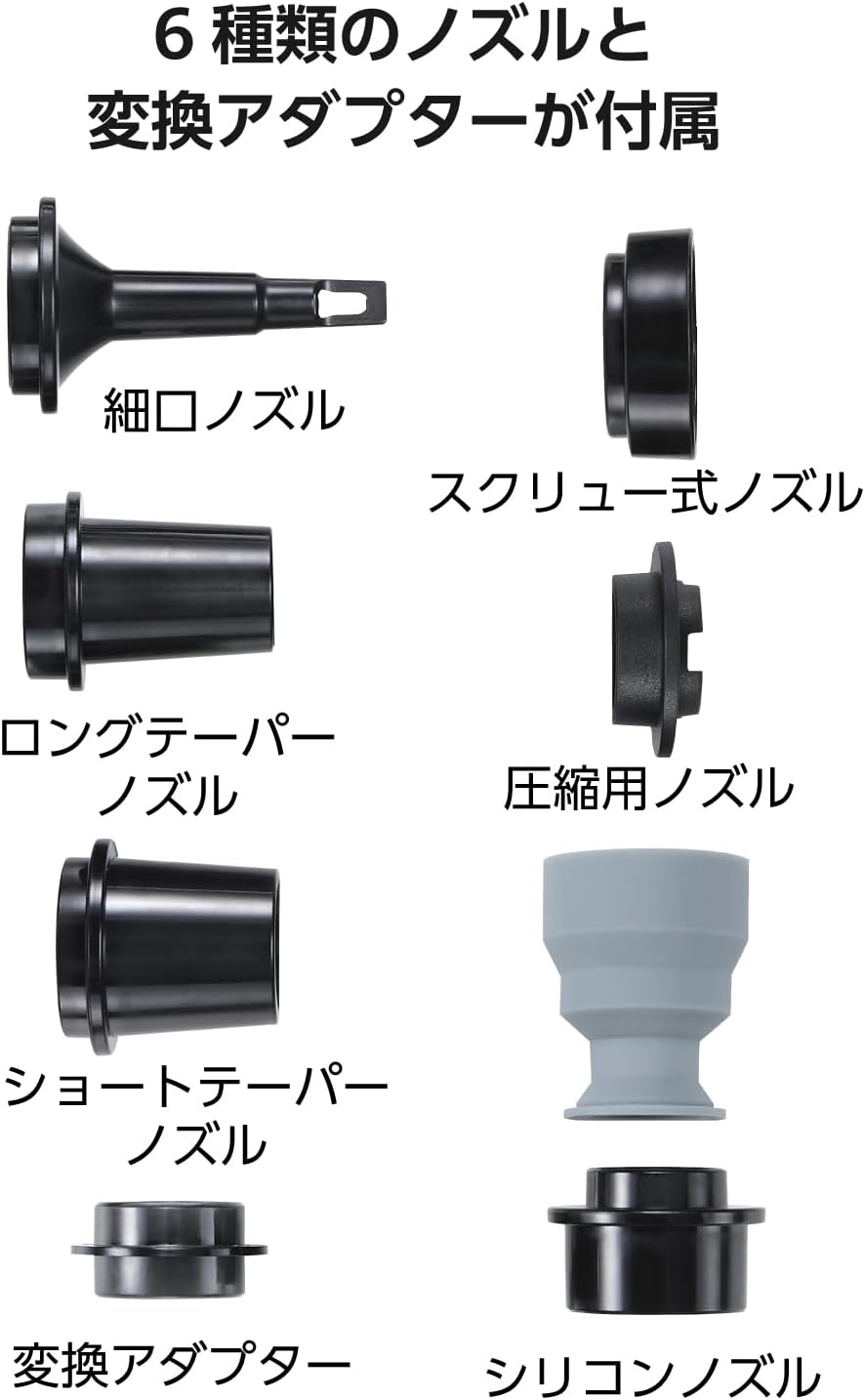 Detalle 1 de エレコム ADWPOM01BK 電動エアポンプ 4.5kPa・Type-C給電・空気入れ/空気抜き対応