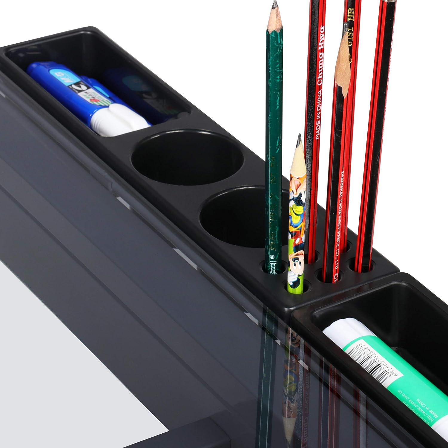 Detalle de Yaheetech Tavolo da Disegno Inclinabile con Piano in Vetro Temperato e Struttura in Acciaio – Altezza Regolabile