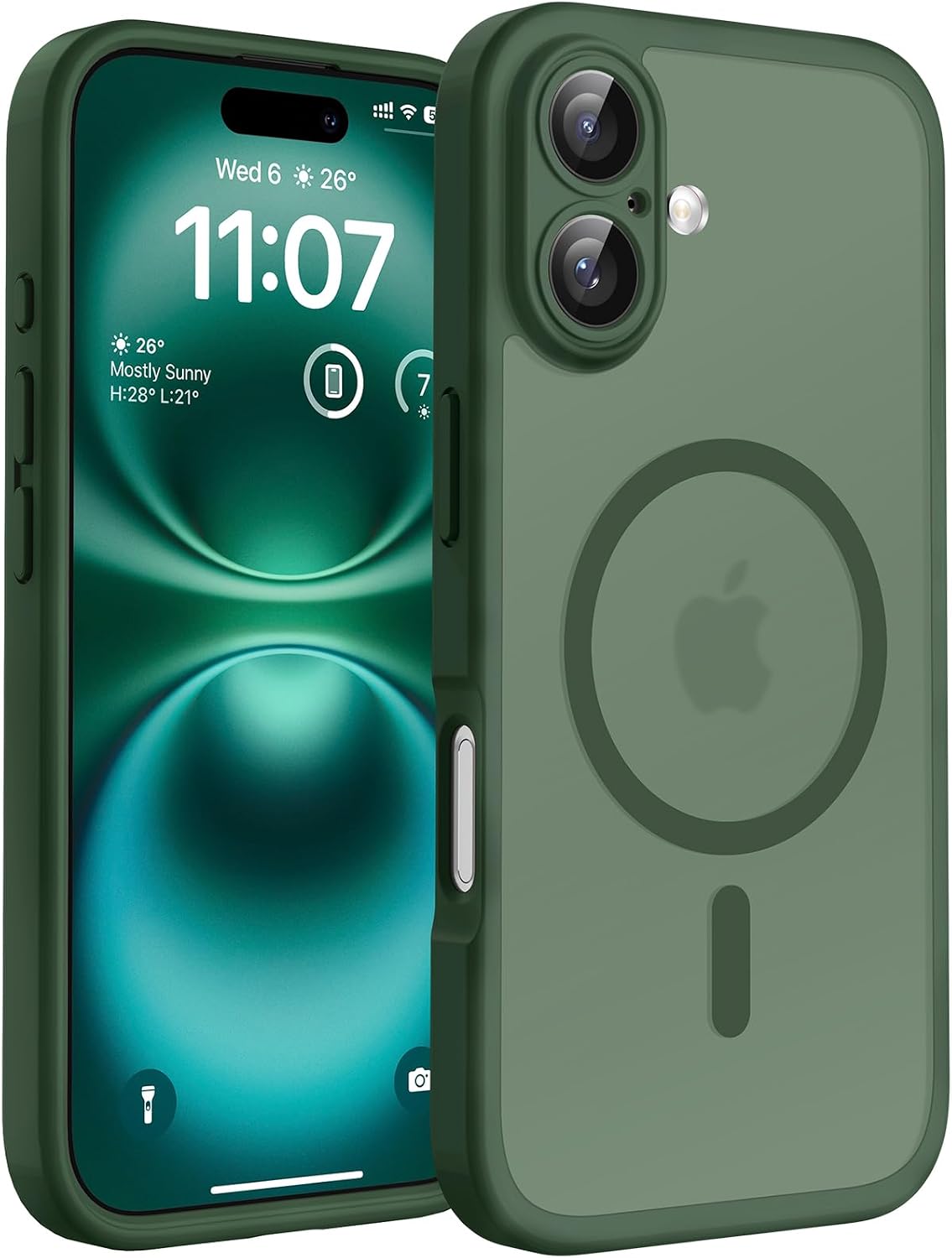 Detalle de TOCOL Cover magnetica iPhone 16 6,1" verde alpino
