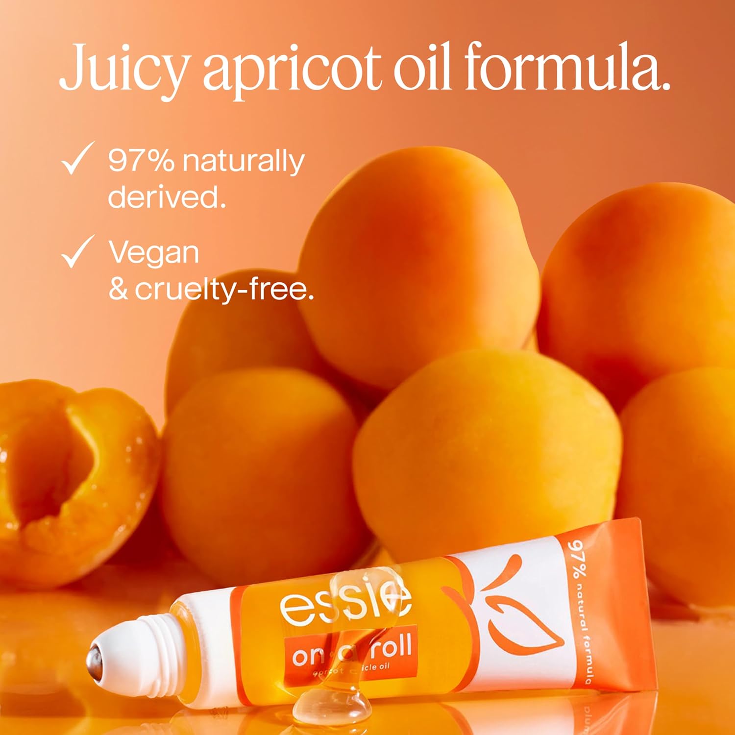 Thumbnail 3 de Essie Olio Unghie On-A-Roll Apricot 260 (13,5 ml) con olio di albicocca per cuticole morbide
