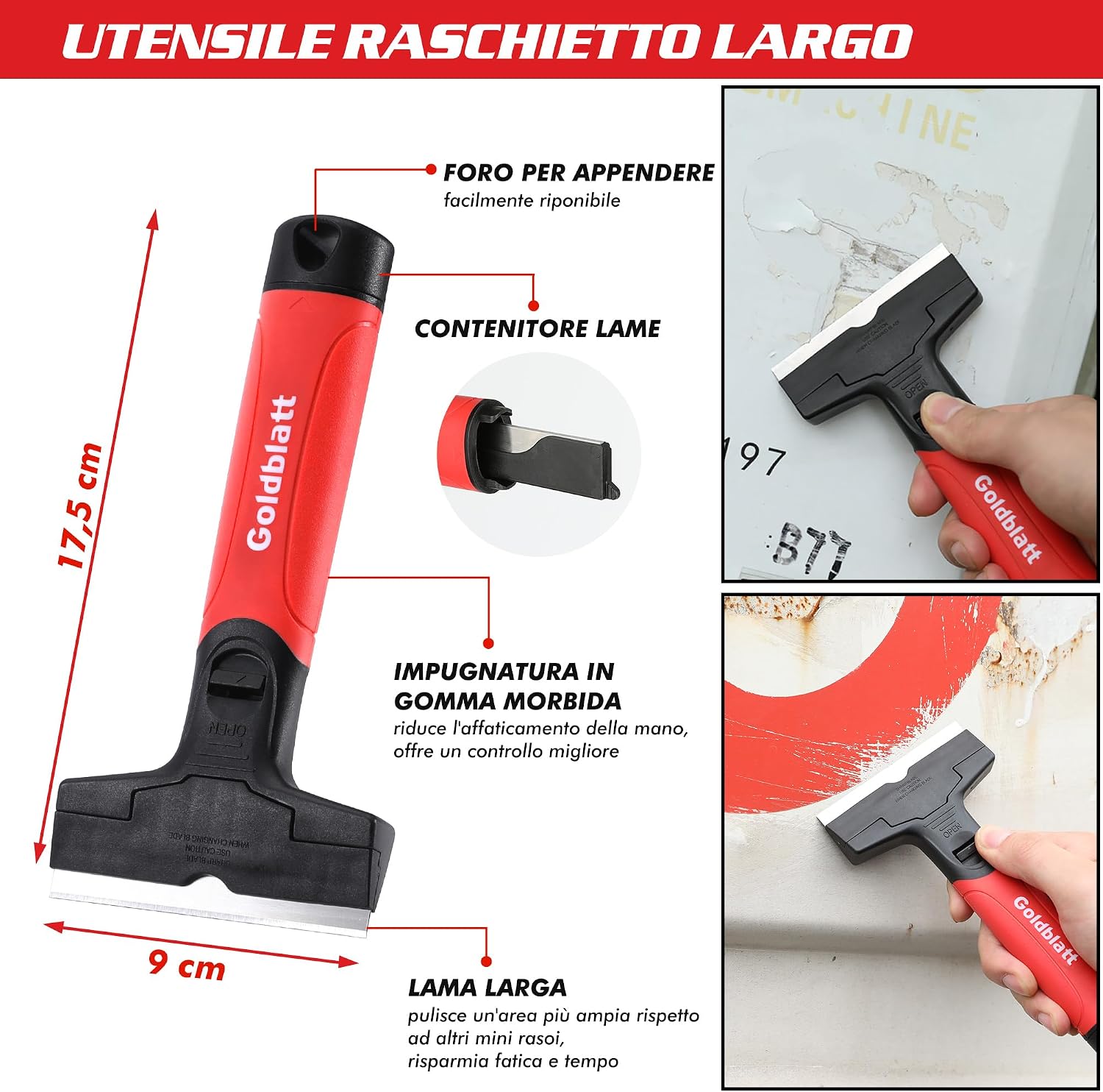 Detalle de Goldblatt Raschietto set 2 con 20 lame