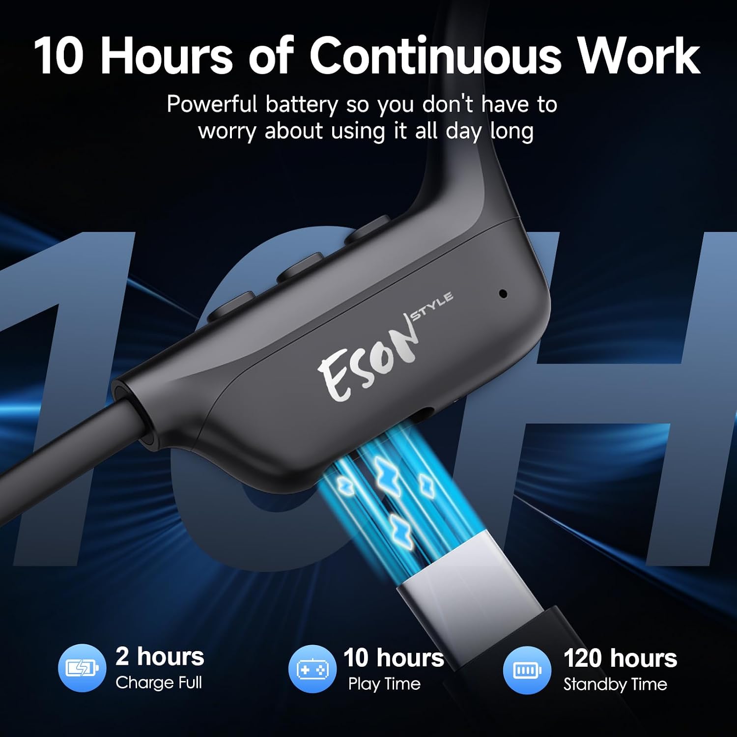 Thumbnail 6 de esonstyle X33 Bone Conduction Headphones review: open-ear, IPX7, 10h battery and Bluetooth 6.0