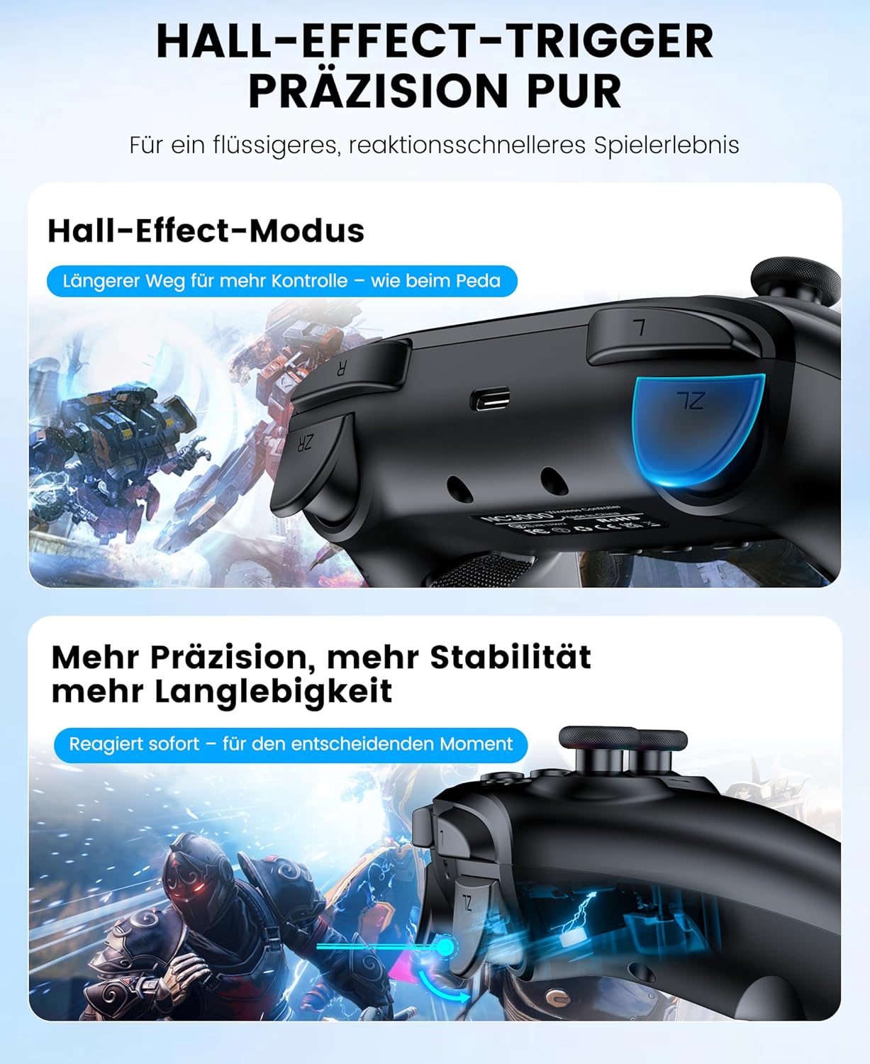 Thumbnail 3 de BEBONCOOL HOTS Switch Controller mit Ladestation – Pro Controller für Switch 2/Switch/OLED/Lite