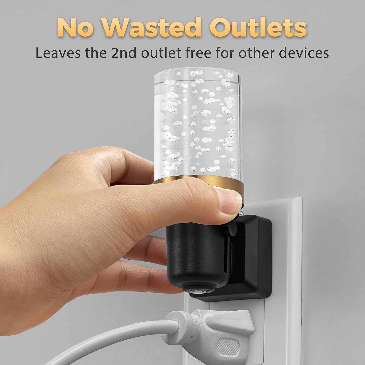 Detalle 1 de DORESshop WL220 LED Plug-In Night Light, Dimmable Amber Design