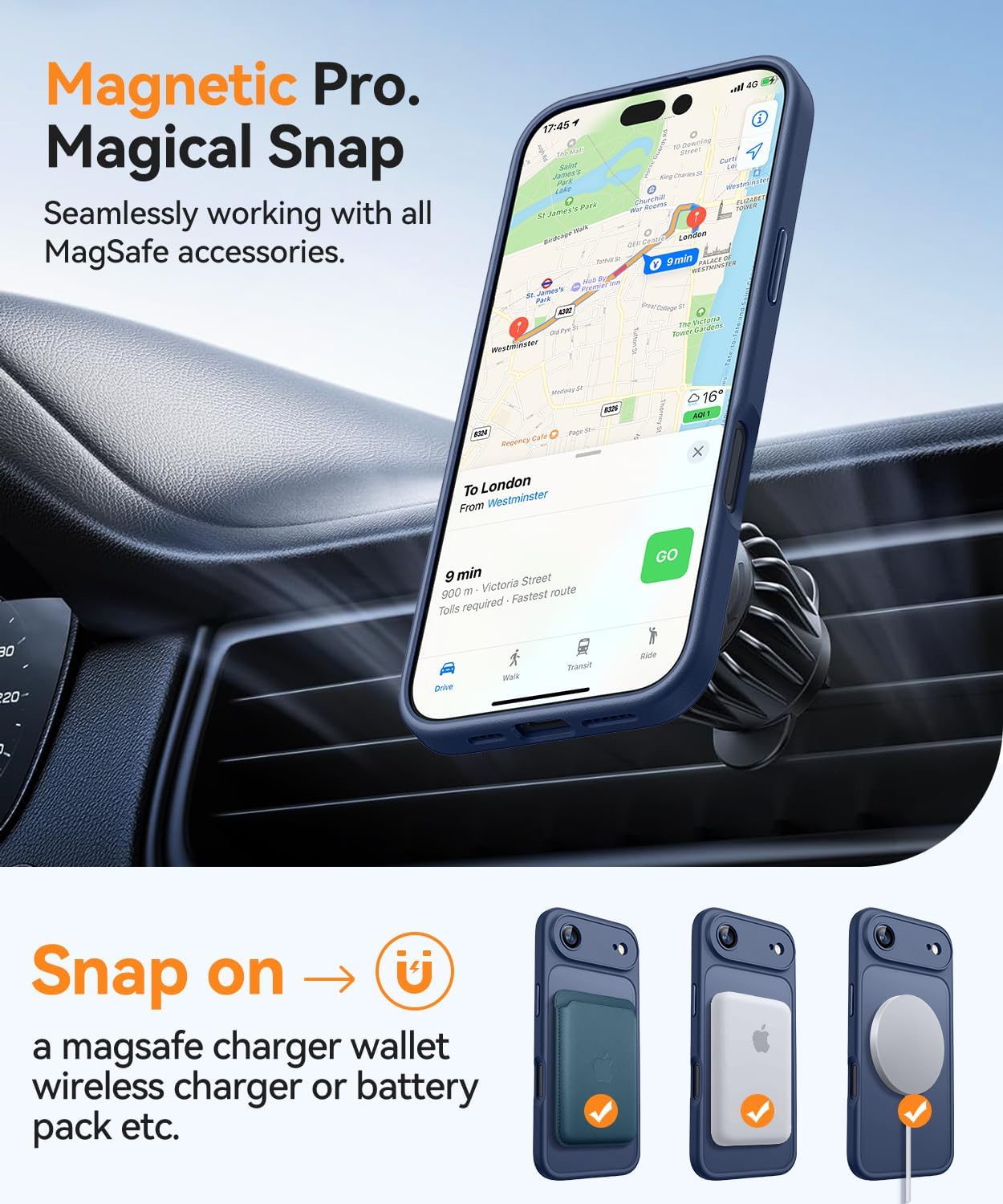 Detalle de CANSHN Cover Magnetica per iPhone Air (6,5 Pollici) – Protezione Fotocamera Totale, compatibilità MagSafe