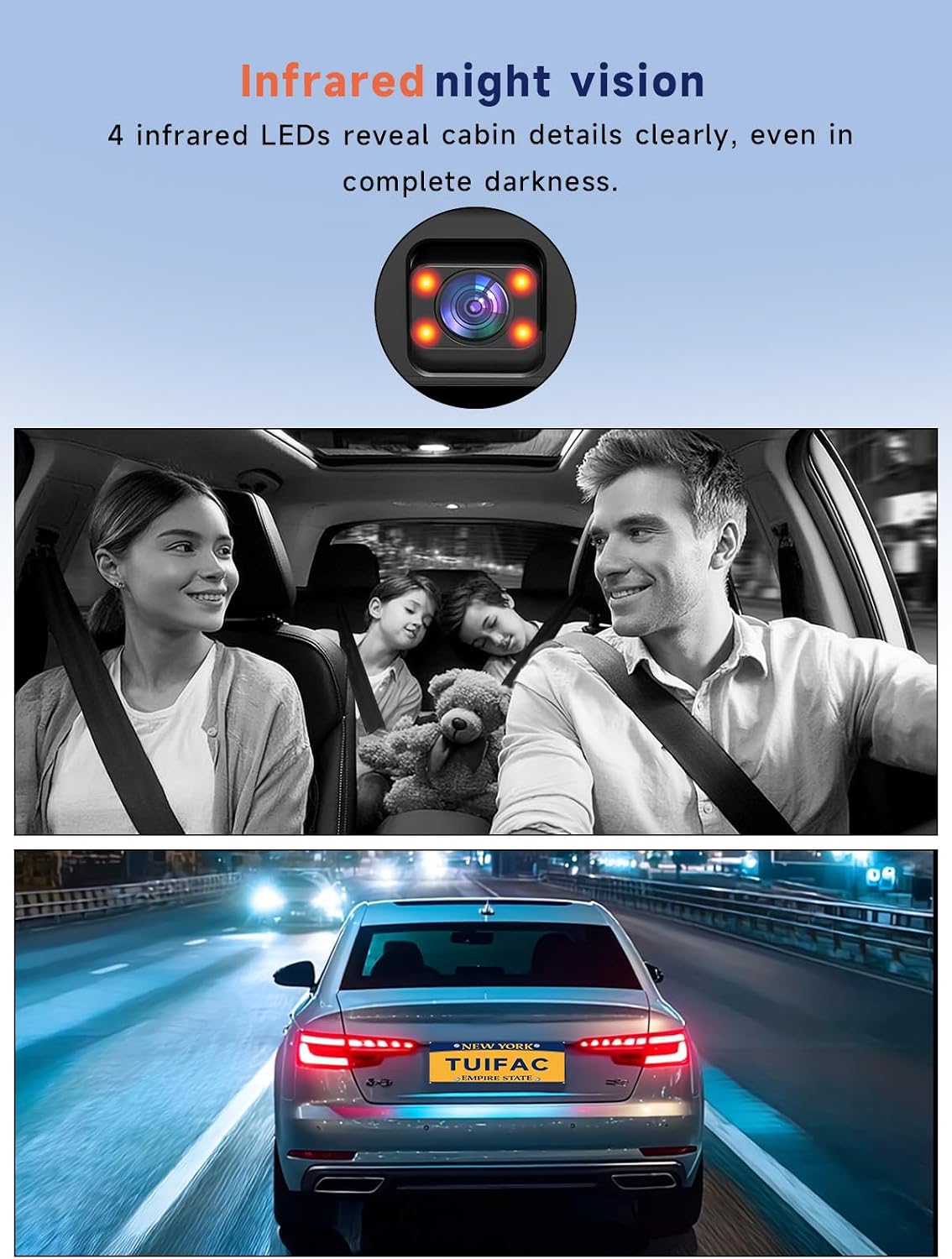 Detalle 2 de Veement GT803 2.5K+1080P dual dash cam